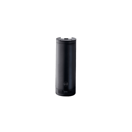 W10 Oxford Edelstahl Reisebecher mit Powerbank zum kabellosen oder kabelgebundenen Laden (460 ml) Schwarz